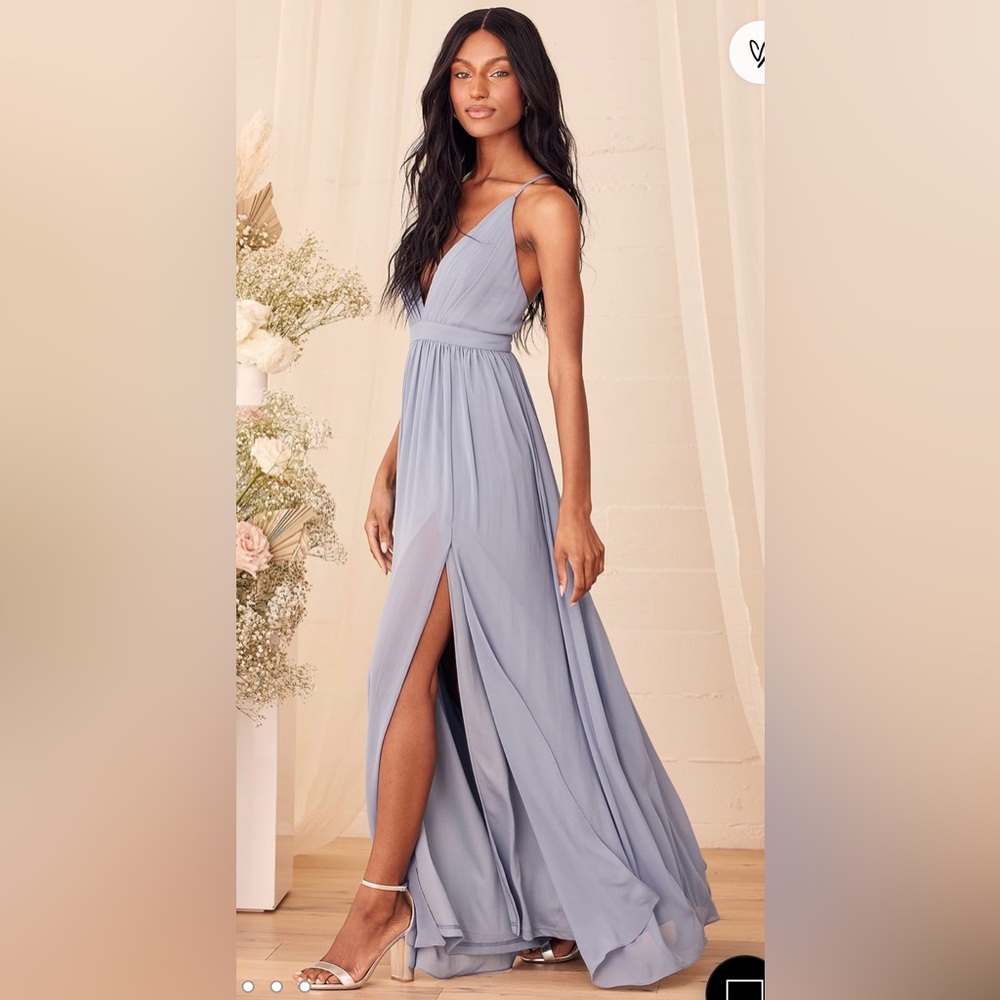 Lulu's Light Blue Maxi Dress
